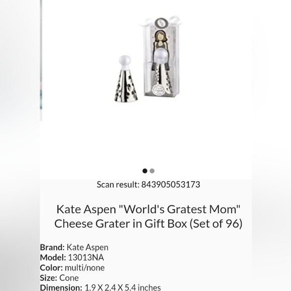 NWT Cheese Grater by Kate Aspen - Picture 7 of 7